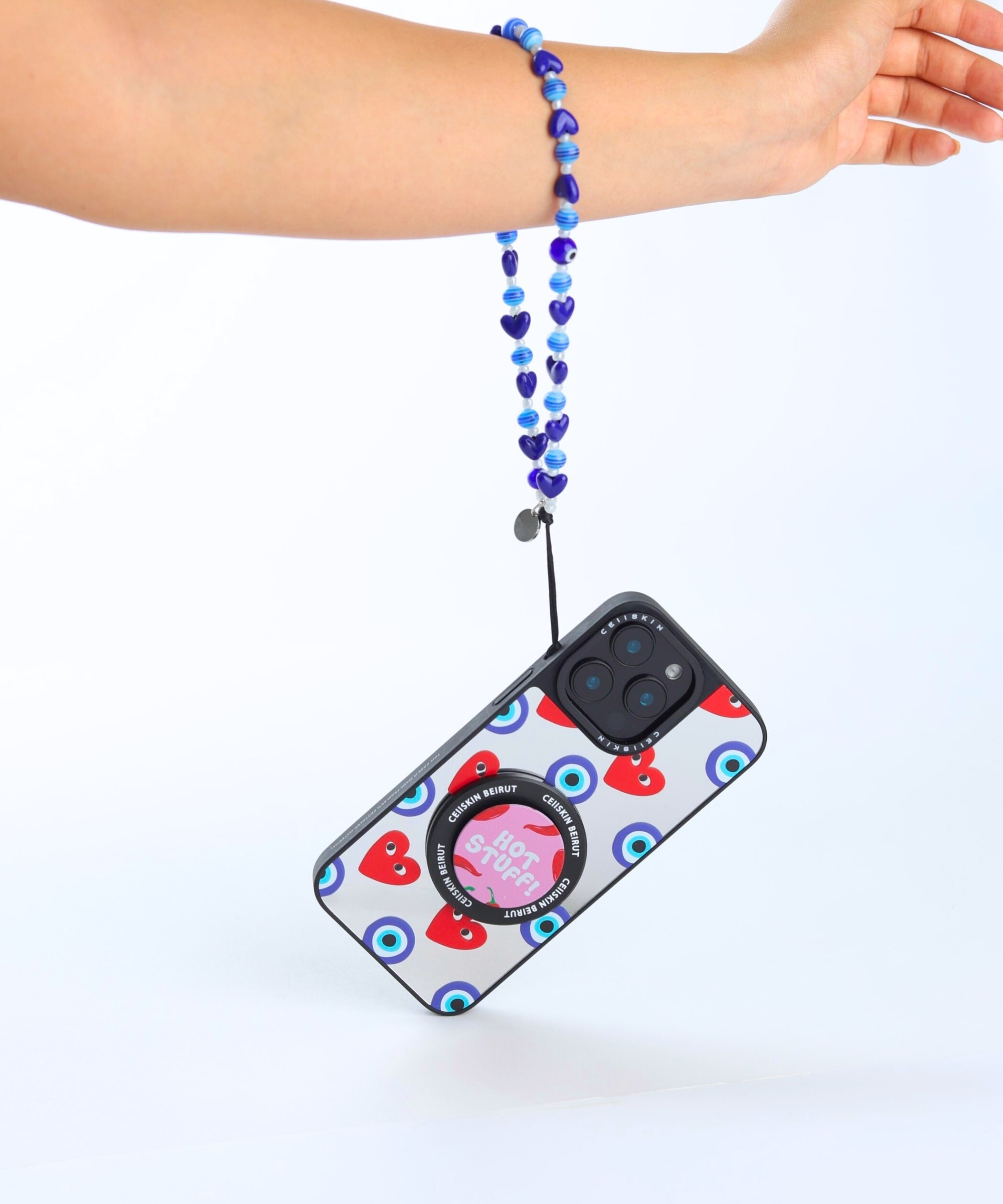 charm beads strap for iphone