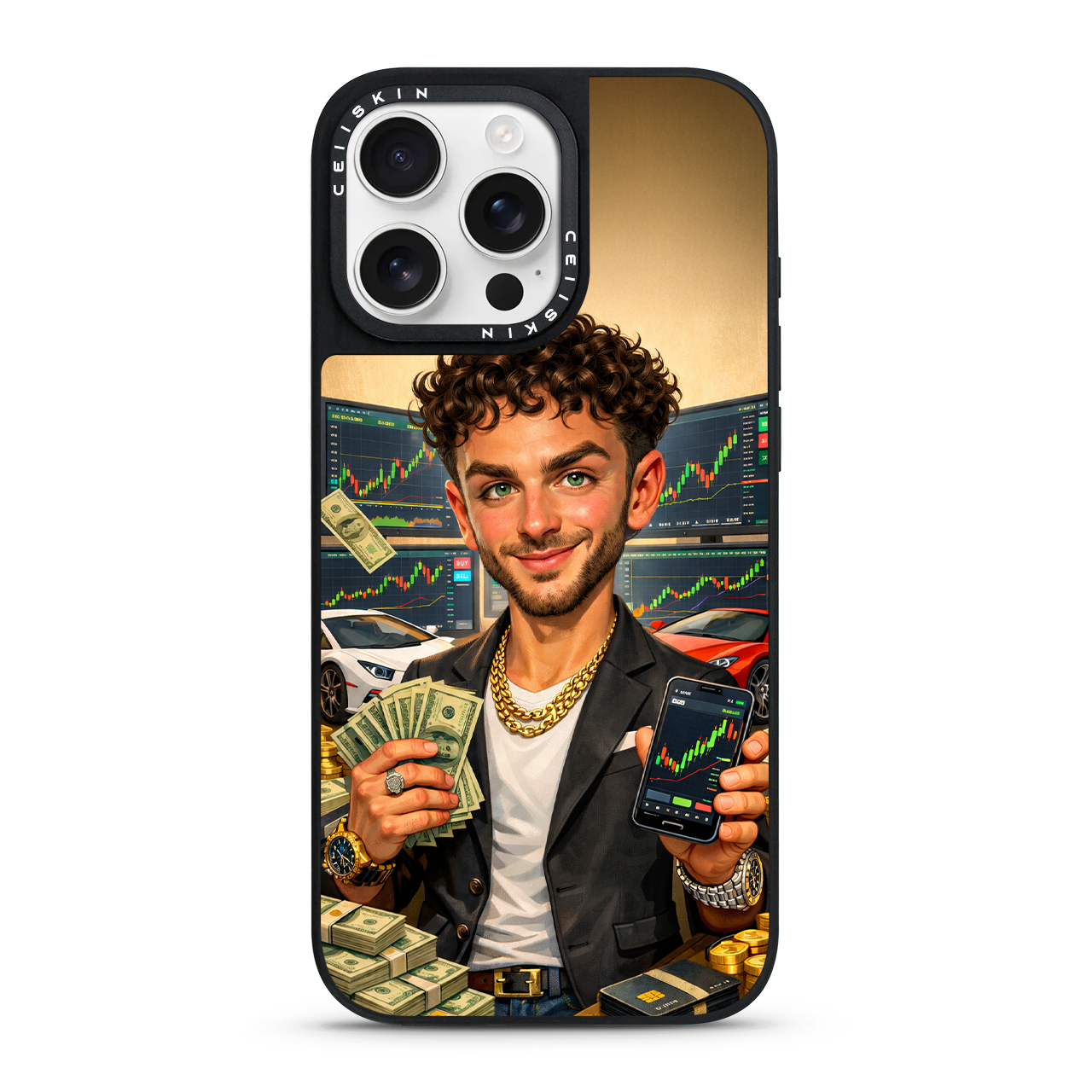 Your AI Caricature - Custom Mirror Case
