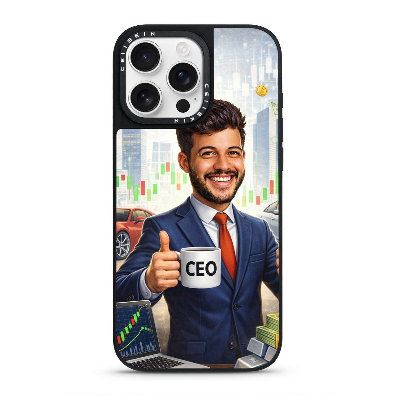 Your AI Caricature - Custom Mirror Case
